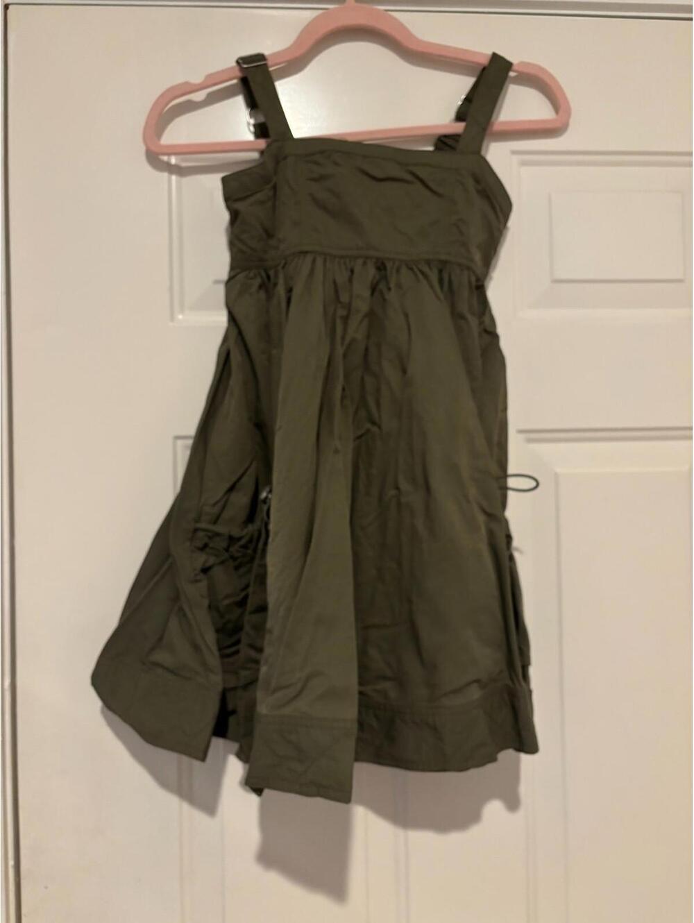 Tractr girls dress size small (6 - 7) Olive green #68